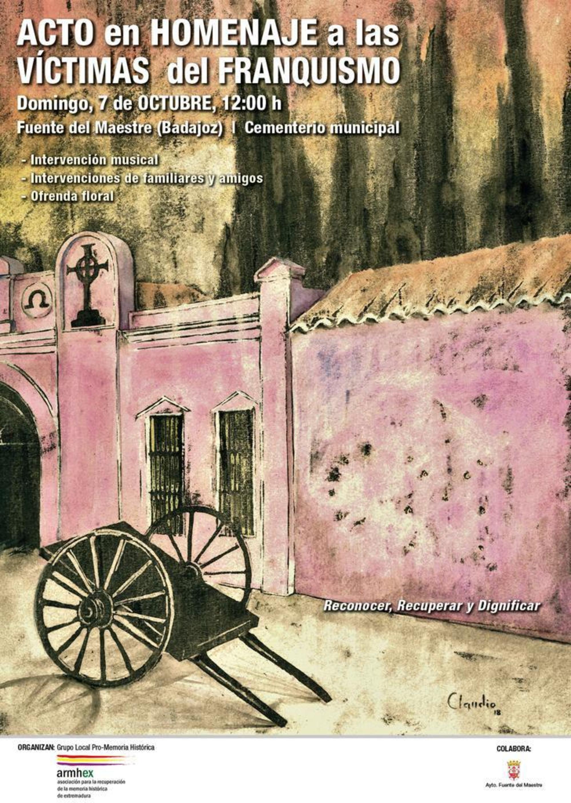 Cartel Acto de Homenaje a las Víctimas del Franquismo